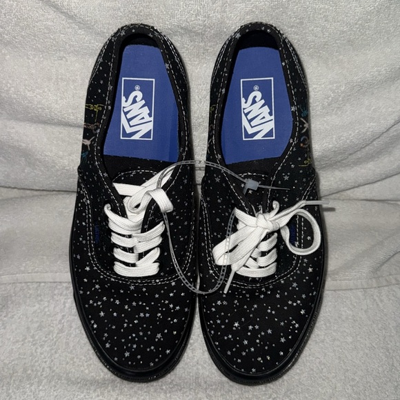 Vans (new) black with gray stars all over and cute skeletons on the sides. - Picture 5 of 9